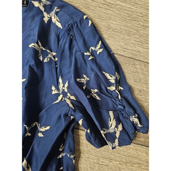 ASOS Blue Bird Dress Petite Size 6 Skater Vintage Style - Picture 5 of 12